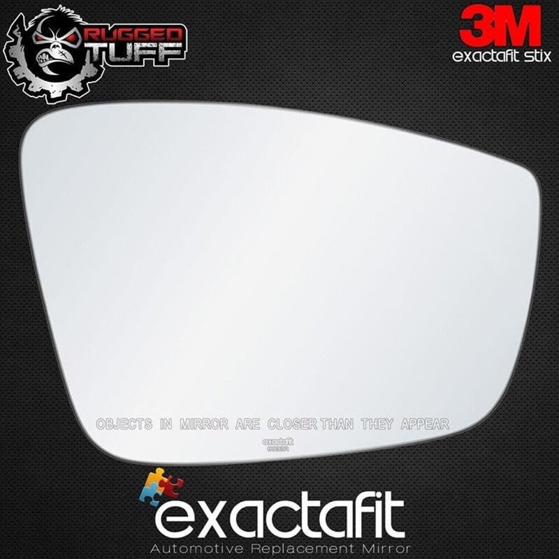 Rugged TUFF Passenger Right Side Mirror Glass Replacement For 2011-2018 VW Volkswagen Jetta, 2012-2017 Passat, 2012-2019 Beetle with Adhesive Convex Lens exactafit 8933R - Image 4
